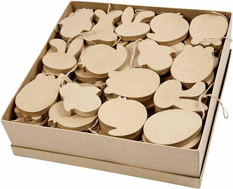 Creativ company påskepynt, h: 10 cm, tykkelse 12 mm, 114 stk. 1 æske