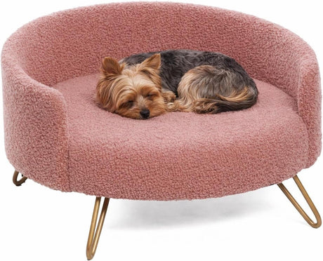 Flamingo hundeseng – sofahund – sofakat – dizco rund pink – 51 x 50 x 30,5 cm – metalben