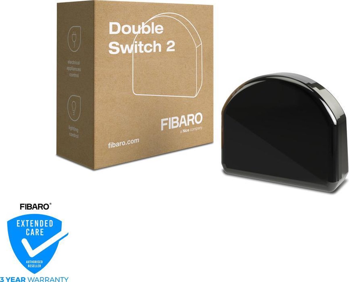 Fibaro dobbeltafbryder 2 - indbygget afbryder - z-wave plus