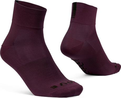 Gripgrab - letvægts SL short performance sommer cykelstrømper 1 par coolmax cykelstrømper low cut - mørkerød - unisex - størrelse m (41-44)