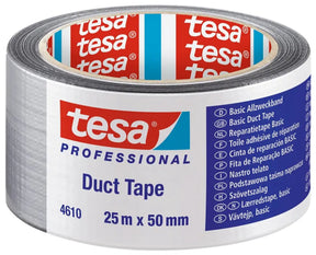 Tesa professional 4610 series - polypropylen tape - 25m x 50mm - sølv mat