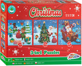 Grafix Christmas 3-i-1 puslespil