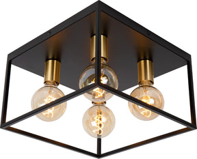 Lucide ruben - loftslampe (loftslampe) - 4xe27 - sort