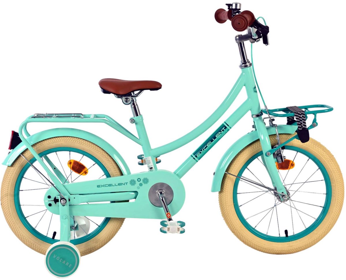 Volare fremragende børns cykel - piger - 16 tommer - grøn - 95% samlet