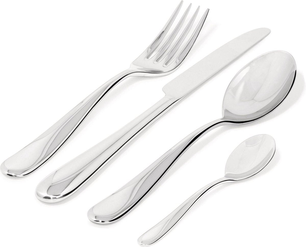 Alessi nuovo milano bestiksæt - monoblok - rustfrit stål - 24 dele - 6 personer