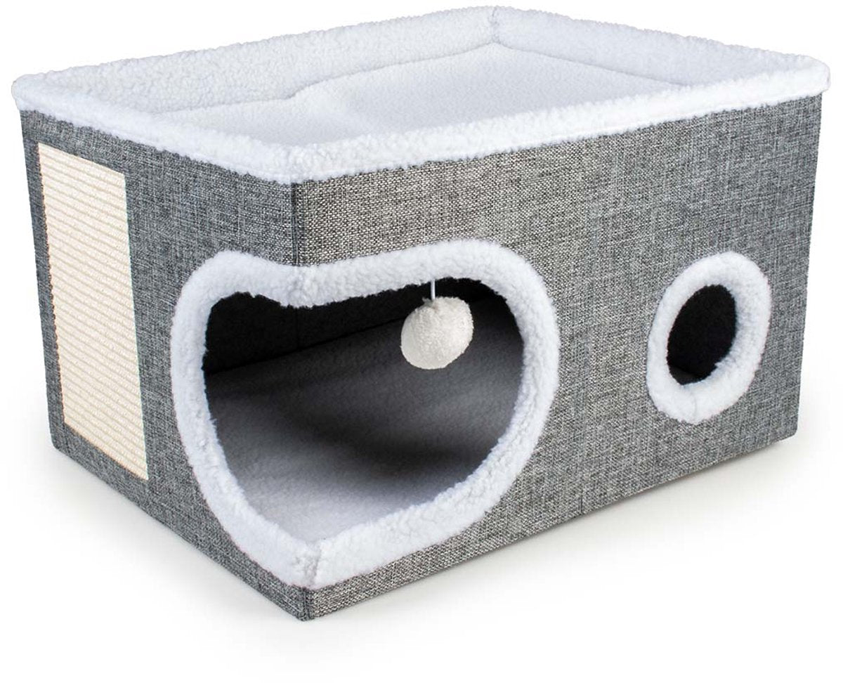 Duvo plus slap af! scratch house greg til katte 53x42x33cm grå