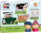 Bambolino fien teun crafting - pomponklæbning - sæt til husdyrbrug - kreativt legetøj, småbørn, førskolebørn - fra 3 år - legetøj