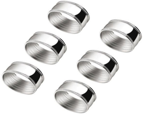 Zilverstad - servetring ovaal 5,5cm - set van 6 stuks