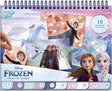 Totum Disney frosne ferie aktivitetsbog klistermærke puslespil bog - klistermærke efter nummer og malebog - klistermærke efter nummer pædagogisk legetøj crafting 25-dele