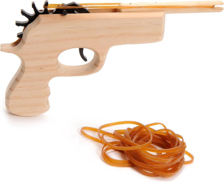 Playwood træpistol med elastisk