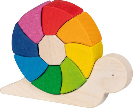 Goki Wood Puzzle and Building Blocks Munter Snail Pauline, 10dlg.