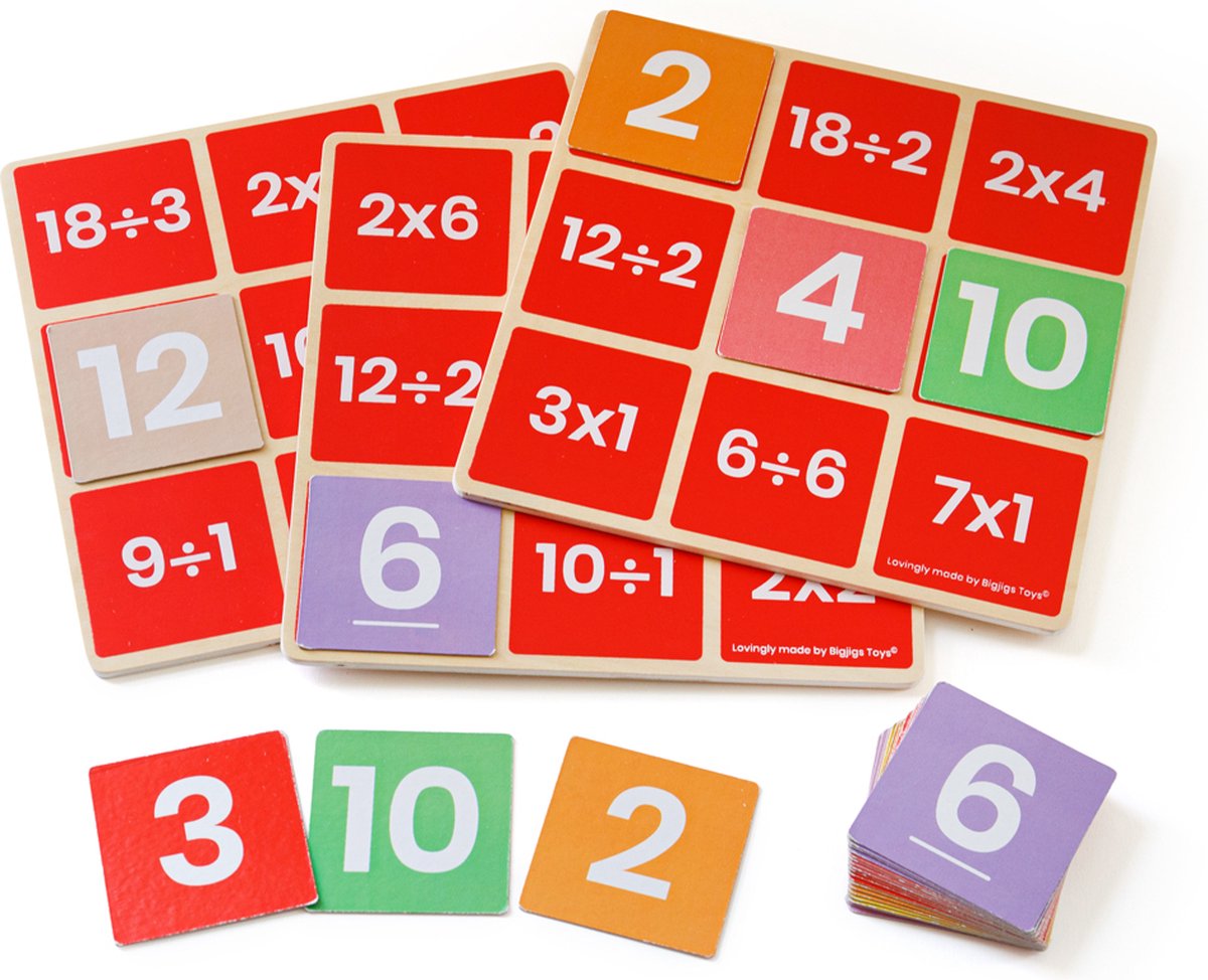 Bigjigs matematik bingo gange dividere