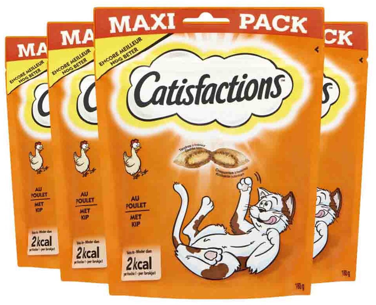 Catisfactions 4x kyllingekattegodbidder 180 gr