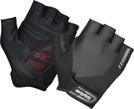 Gripgrab - progel polstret korte finger sommer cykelhandsker - sort - unisex - størrelse xs
