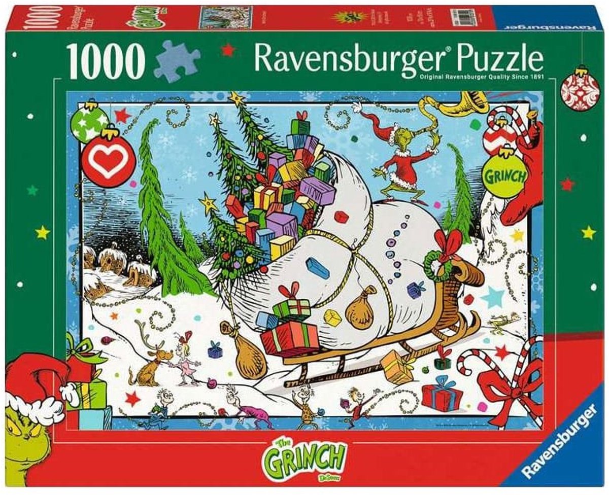 Ravensburger puslespil grinch 1000 brikker filmpuslespil.