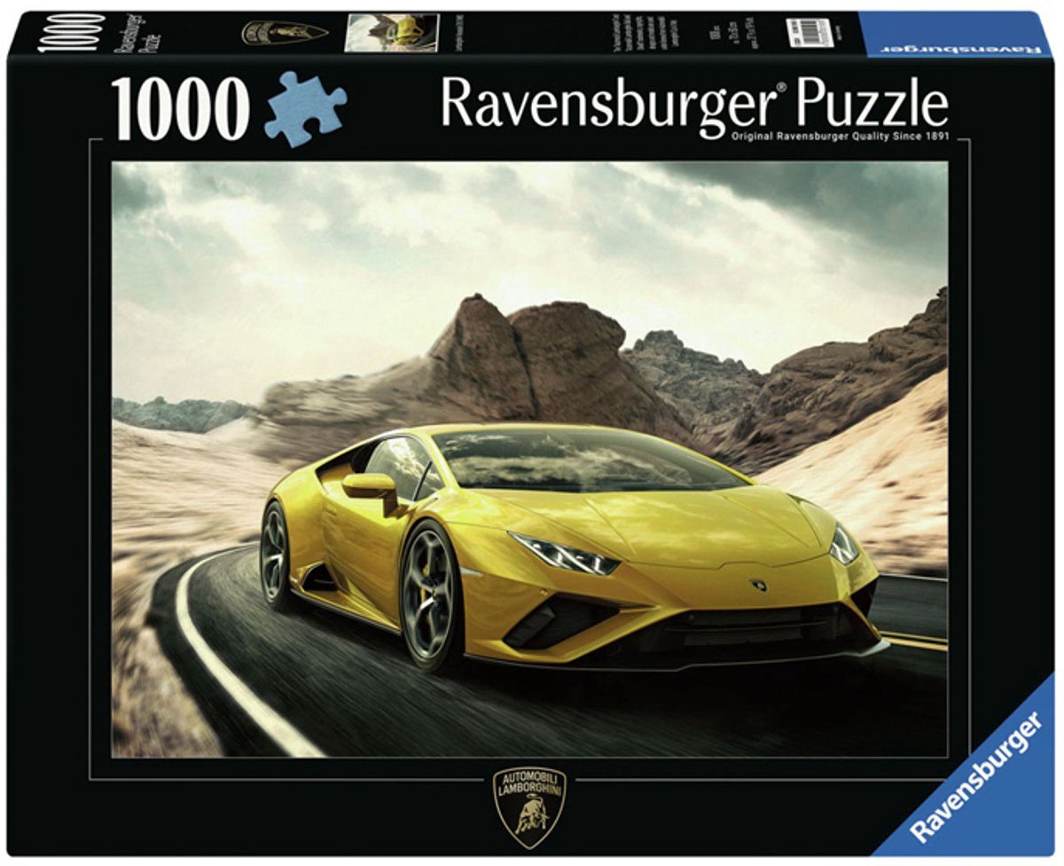 Ravensburger puslespil lamborghini hurracán evo rwd - puslespil - 1000 brikker