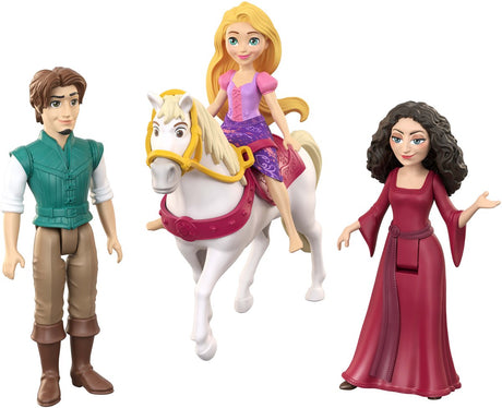 Mattel disney prinsesse rapunzel karaktersæt med 3 små dukker og hest