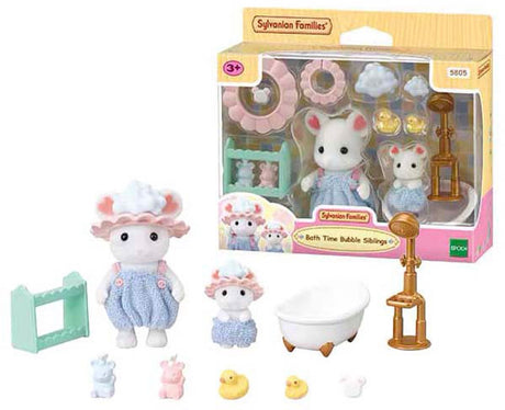 Sylvanian familier 5805 boblebad tid bror søster