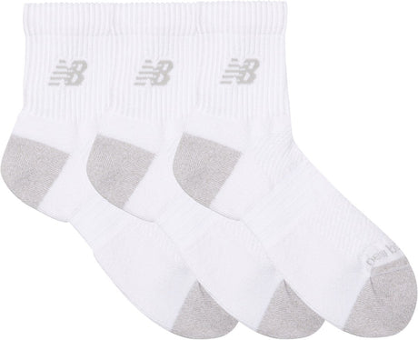New balance aktive qtr strømper 3-pak unisex sportsstrømper - hvide