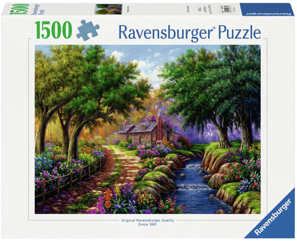 Ravensburger Jigsaw Puzzle Cottage ved floden, 1500st.