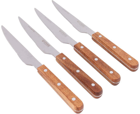 Gimex - naturlinje - knivsæt - træ - rustfrit stål - 4 stk