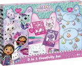 Totum Gabby's Dollhouse Craft Pakke XL 3 i 1 charmearmbånd til fremstilling af legetøj til piger, diamantmaling, spraypenne og skabeloner - Gabby's dukkehusgavetips til at lave kreativt legetøj
