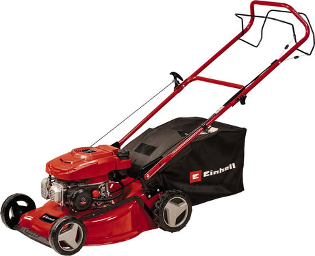 Einhell benzinplæneklipper GC-PM 46 5 s - 132 cm³ - 2 kW - 4-takts - klippebredde: 46 cm - anbefalet græsareal: op til 1400 m² - 65 l opsamlingsboks - klippehøjde: 25-80 mm