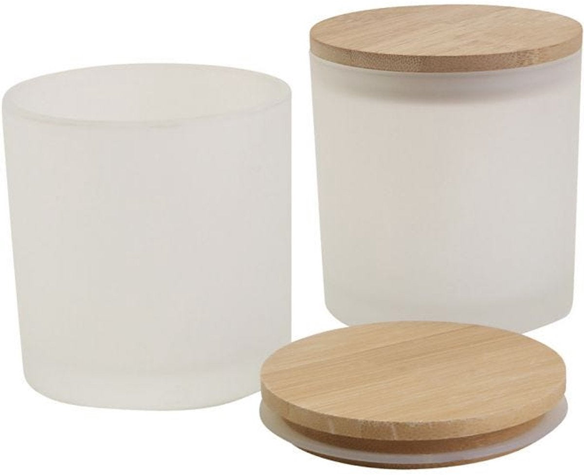 Creativ virksomhed https: www.cchobby.nl glas-krukker-med-træ-låg-h-9-cm-d-8-cm-dim-8-cm-315-ml-12-piece-1-box