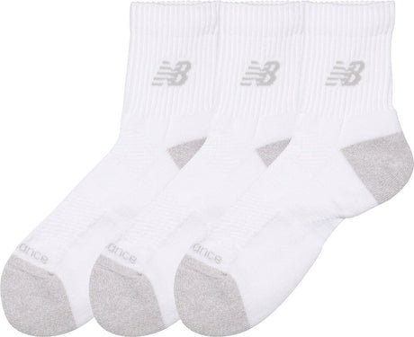 New balance aktive qtr strømper 3-pak unisex sportsstrømper - hvide