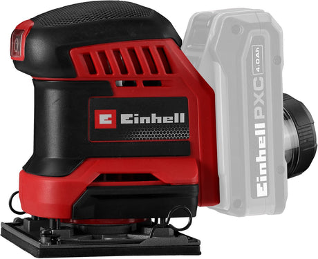 Einhell akku orbitalsliber te-os 18 113 li solo - power x-change - 18 v li-ion - slibeflade: 113 x 101 mm - inkl. 2 ark sandpapir - ekskl. batteri og oplader