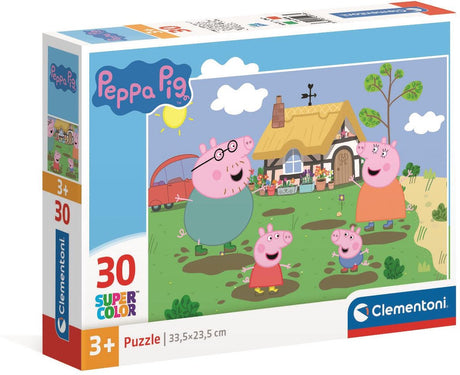Clementoni - puslespil - 30 brikker - peppa pig - børnepuslespil - fra 3 år