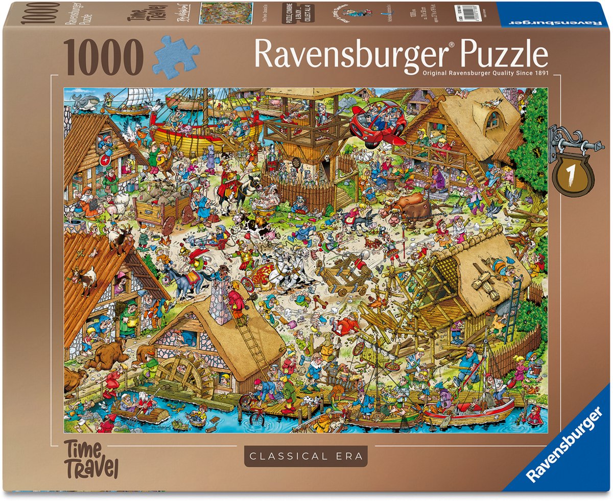 Ravensburger rays tegneserieserie - tidsrejse 1 - klassisk æra - puslespil med 1000 brikker