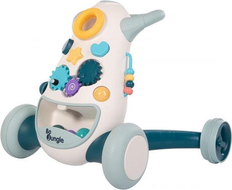 Bo jungle - gå-træner småbørn - gåstol - gåstol - lys og musik - med bolde - med bremse - med opbevaringsrum - gåhjælp jumpy blue