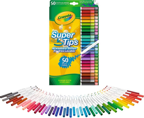 Crayola - super spidser - tusch - 50 vaskbare tusch - til børn