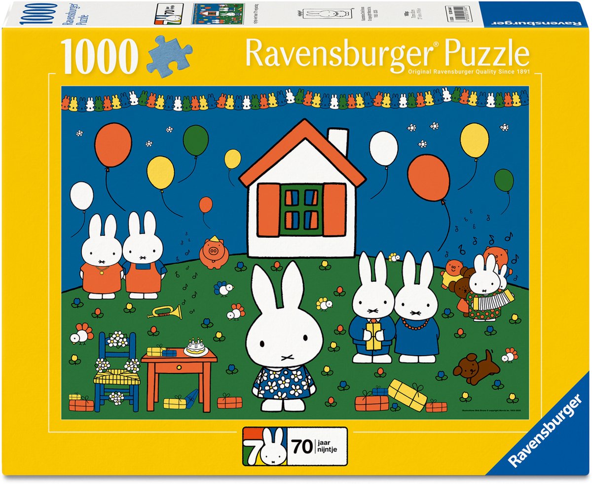 Ravensburger puslespil Miffy 70 år, 1000 stk.