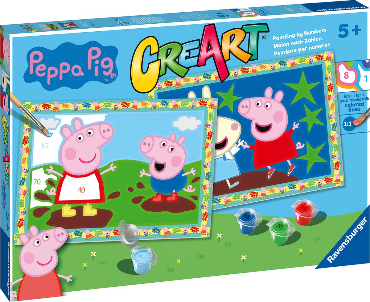 Ravensburger creart peppagris - maling efter nummer til børn