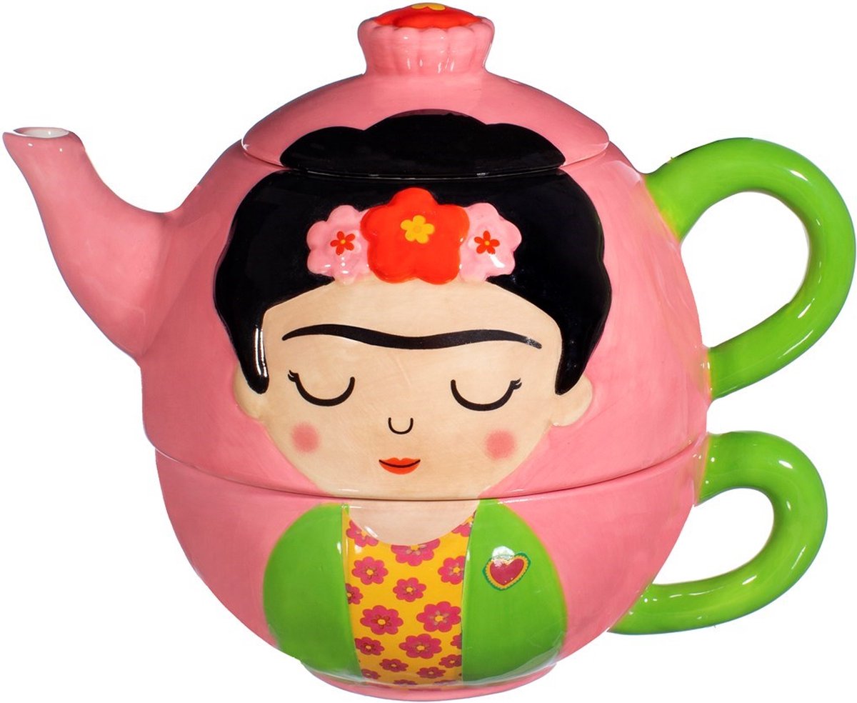 Sass belle frida kahlo tekande med kop -