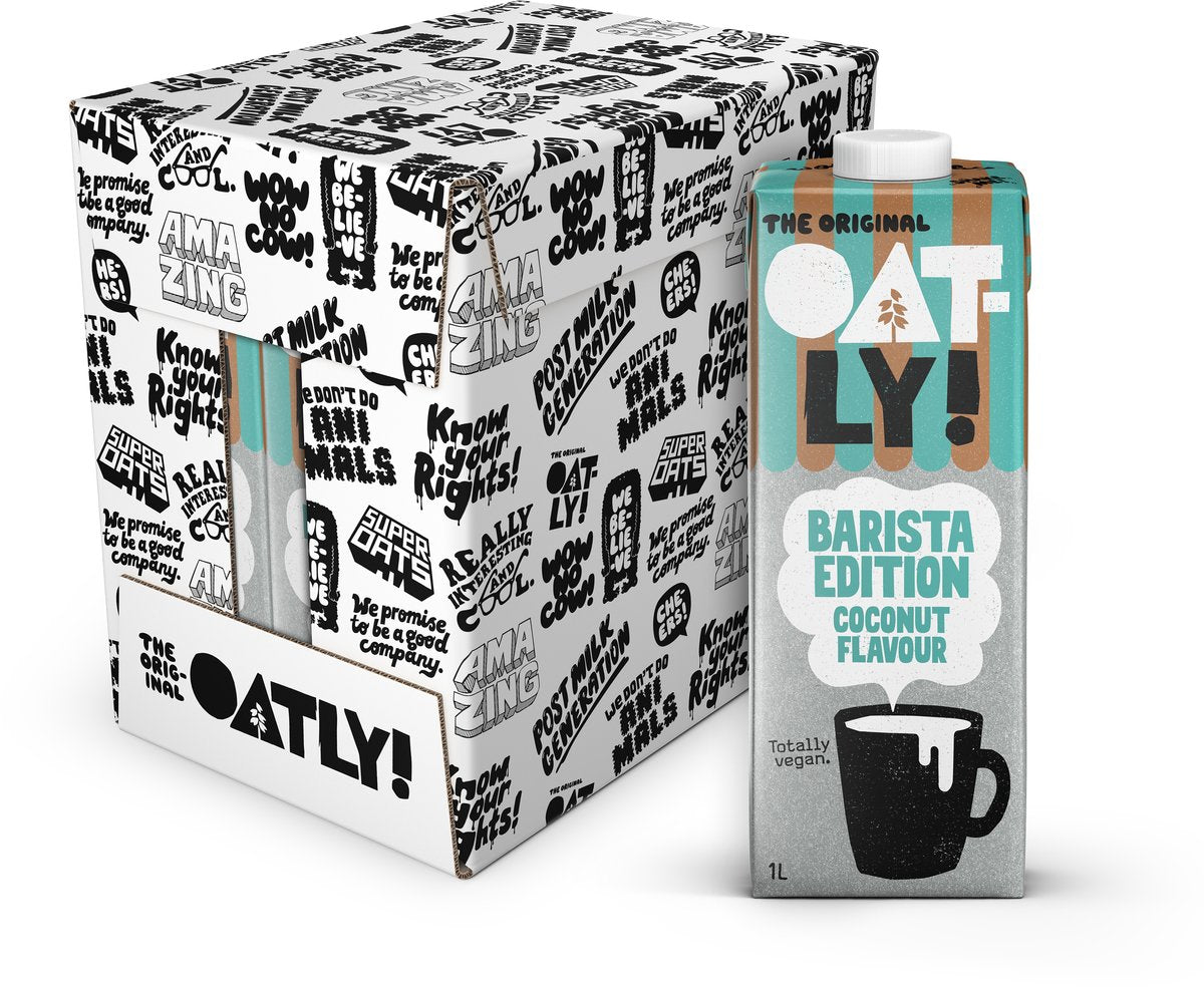 Oatly oats barista edition kokosnød - 6 x 1l værdipakke