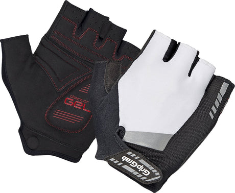 Gripgrab - supergel polstret korte finger sommer cykelhandsker cykelhandsker med polstring - hvid - unisex - størrelse xxl