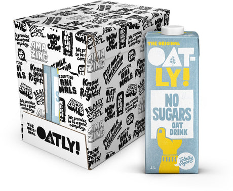 Oatly! havredrik uden sukker - 6 stykker - (6l) - plantebaseret mælk med lang levetid - ingen sukker - værdipakke