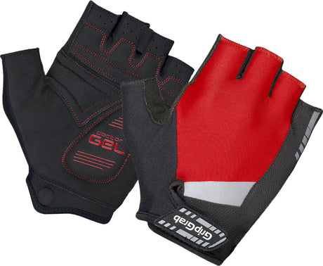 Gripgrab - supergel polstret korte finger sommer cykelhandsker cykelhandsker med polstring - rød - unisex - størrelse xxl