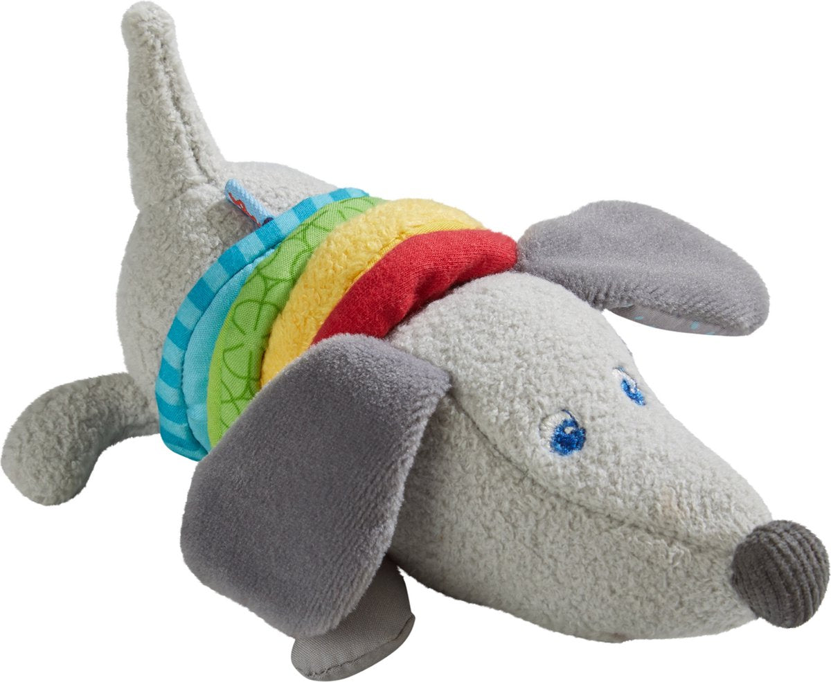 Haba knallertfigur gravhund junior 19 x 8 cm polyestergrå