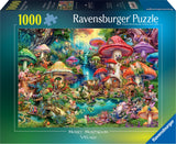 Ravensburger puslespil glædelig svampelandsby, 1000 stk.