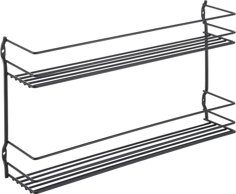 Metaltex - krydderihylde pepito 2 - krydderiorganisator - 2 niveauer - 36x8x19 cm - sort