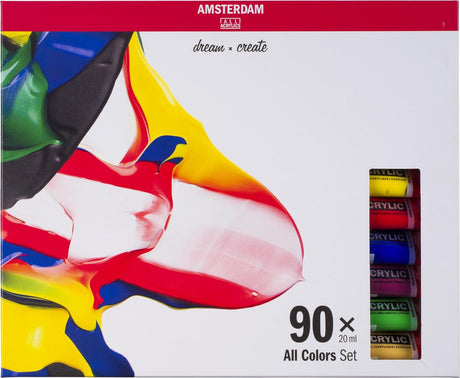 Bruynzeel Amsterdam standard serie akrylmaling komplet samling sæt 20ml, 90 stk.
