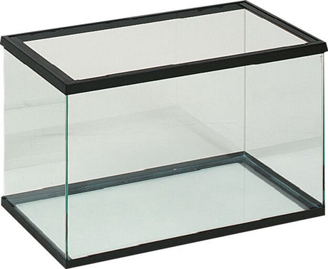 Flamingo aquarium – volglas aquarium zwart – 30x15x20cm – 7,5l – glas – zwart kunststof frame – europese kwaliteit – voor alle vissoorten – binnen