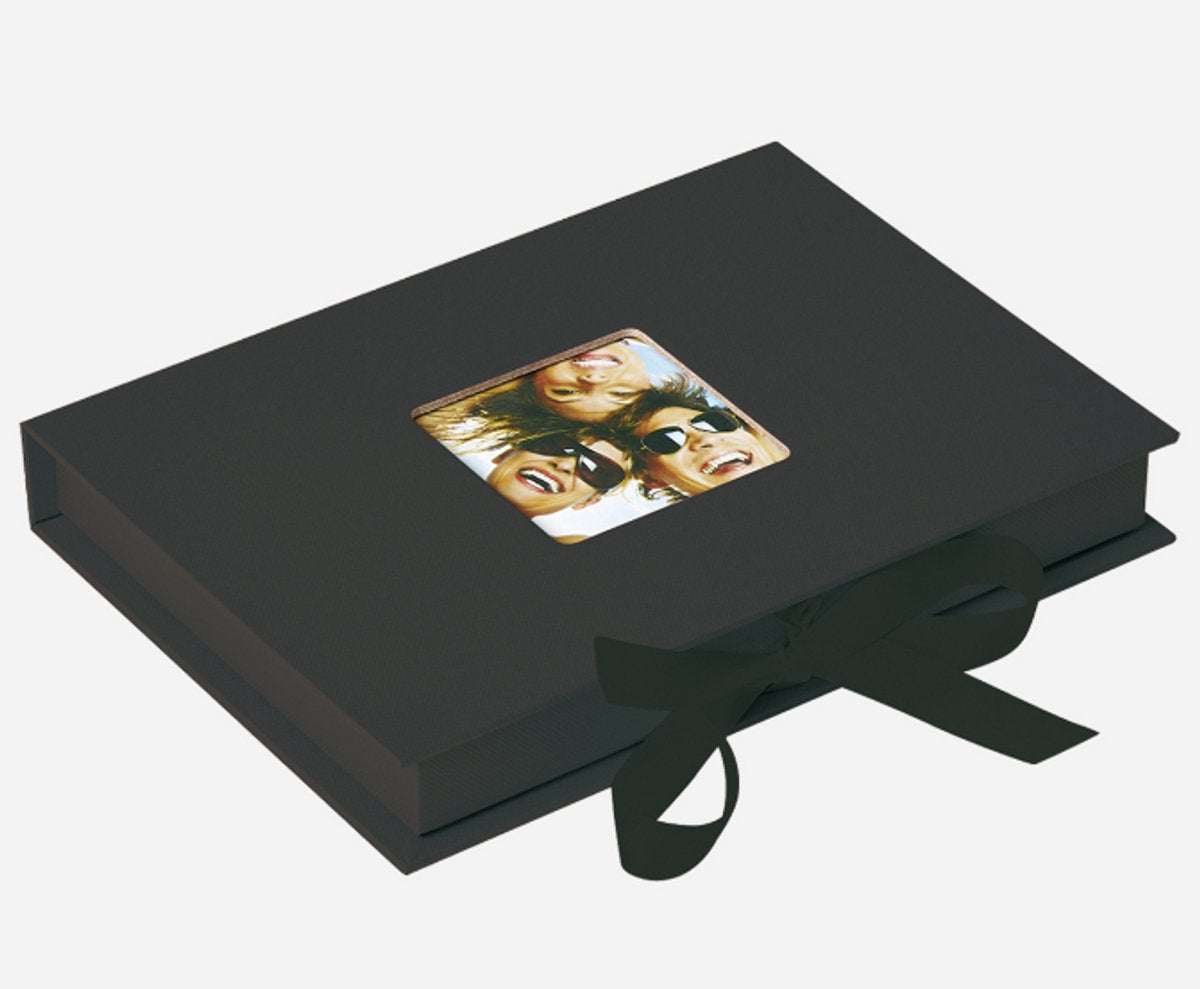 Walther fb-112-b fun - fotoopbevaringsboks - størrelse 20 x 15 x 3 cm - 70 billeder 13 x 18 cm - sort
