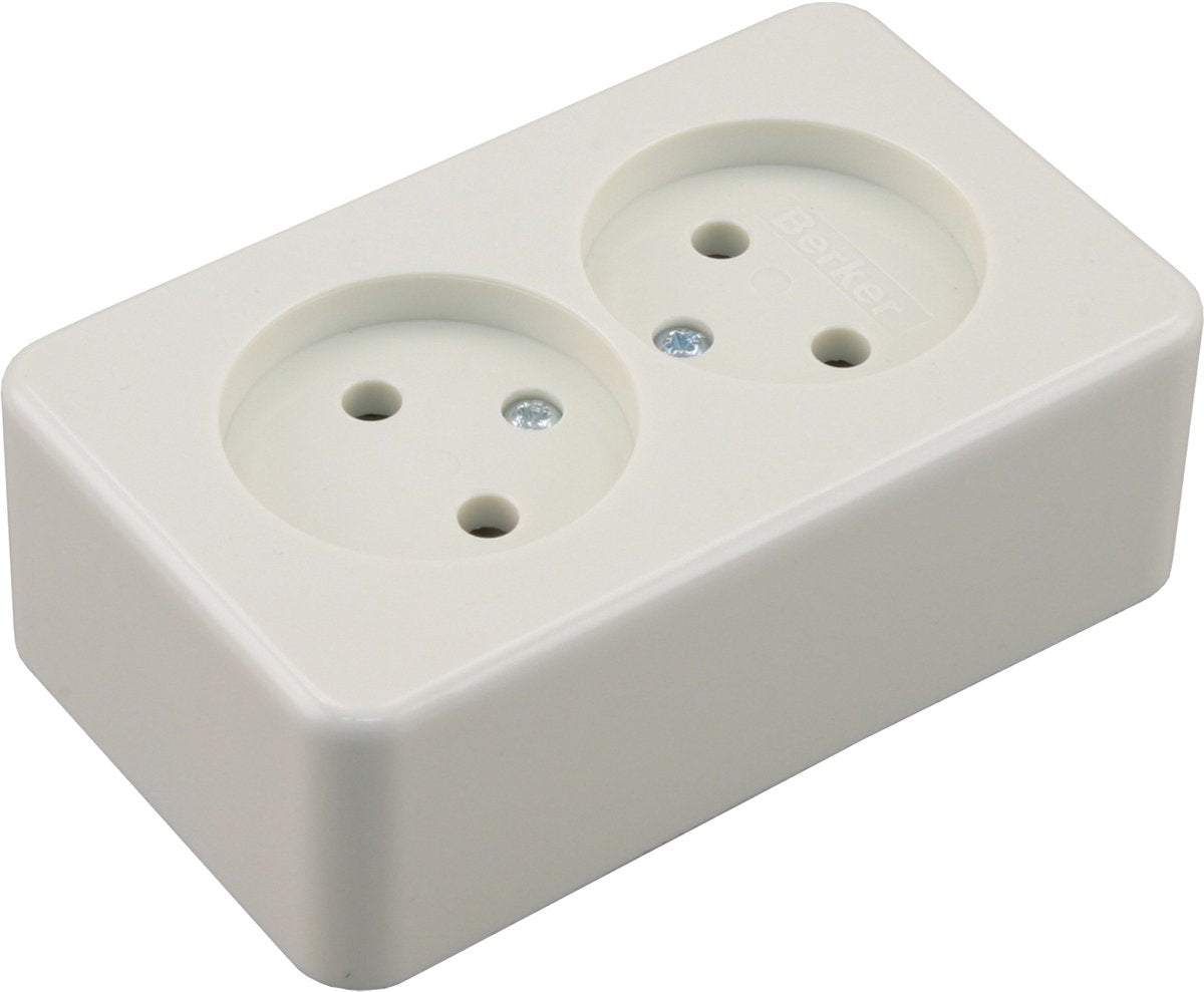 Berker overflademonteret vægstik (toilet) 2-vejs polar hvid