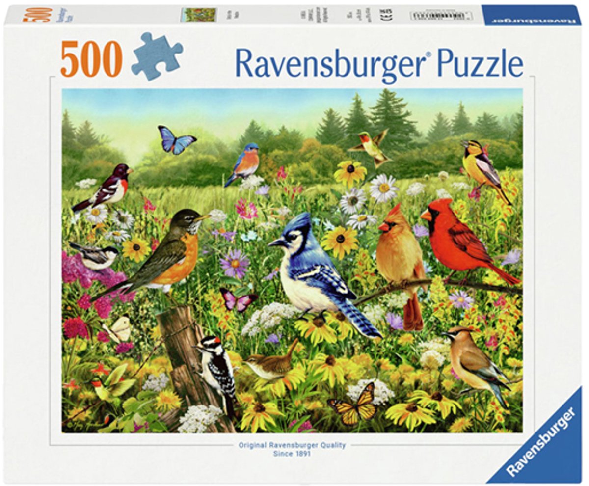 Ravensburger puslespil fugle - puslespil 500 brikker dyrelandskab.