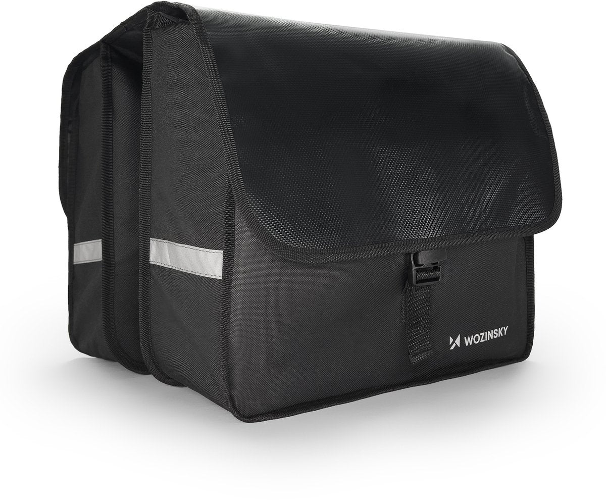 Wozinsky - dobbelt cykelbæretaske - 28 l - sort